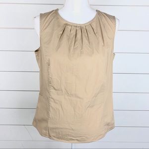 Talbots Sleeveless Blouse with Pintucked Neckline